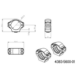 1" inele montare luneta [25,4mm] | bază Picatinny dintr-o singură bucată cu manete QD 