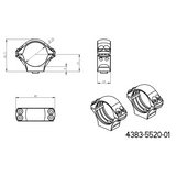 30mm inele montare luneta | bază scurtă Picatinny QD Ergo 