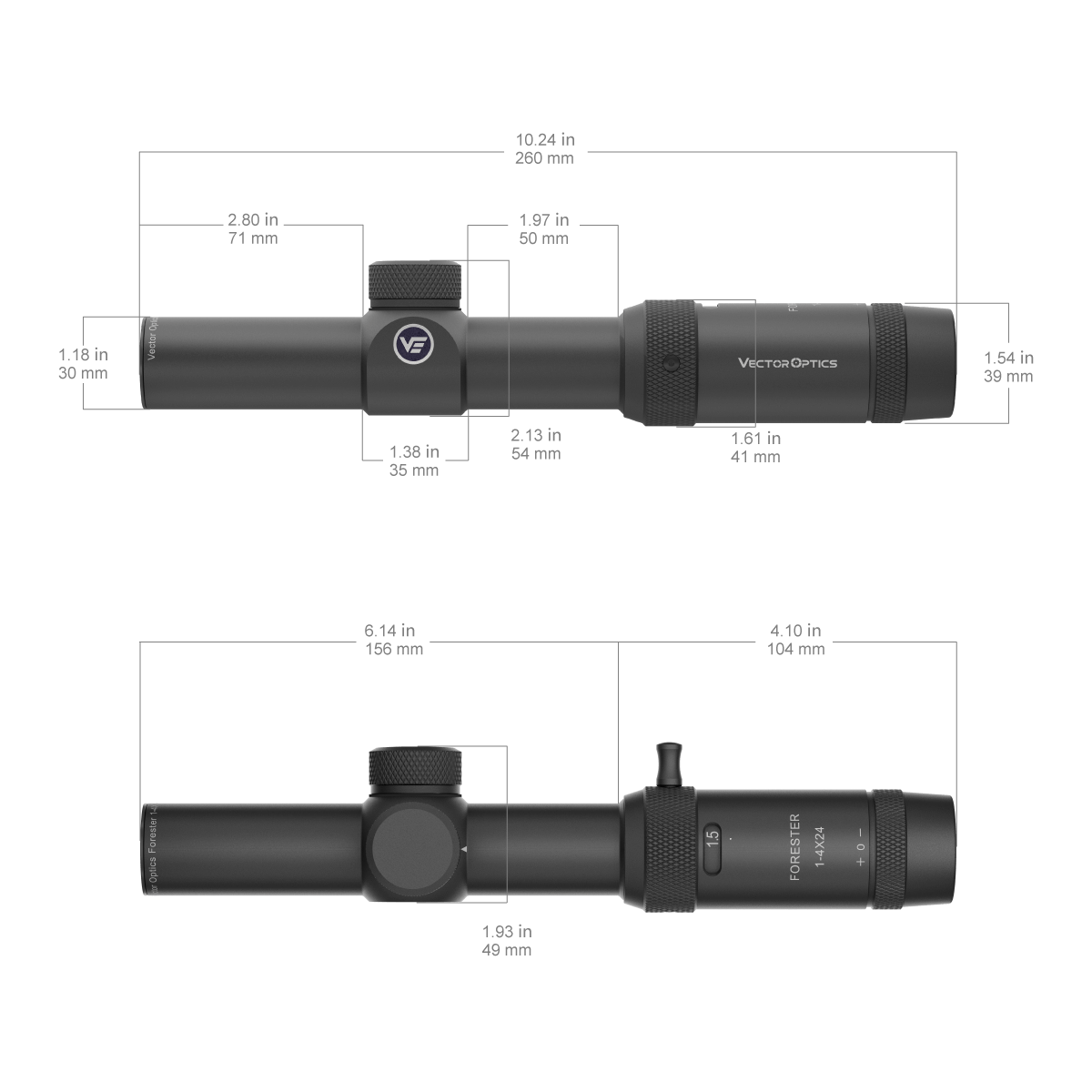 Vector Optics Forester 1-4x24SFP lunetă 