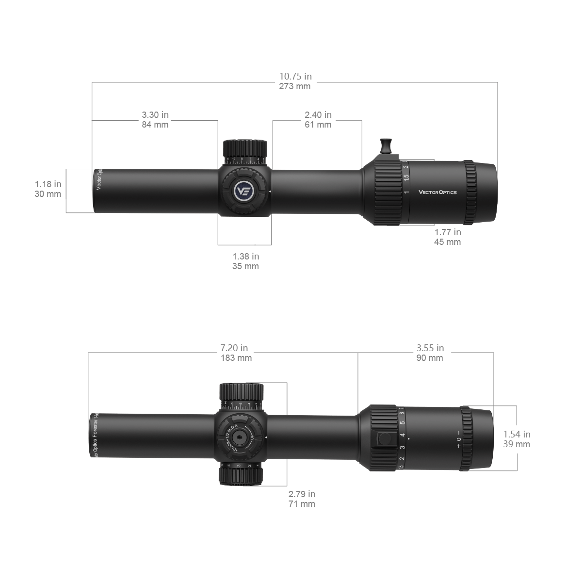 Vector Optics Forester 1-8x24 SFP lunetă 