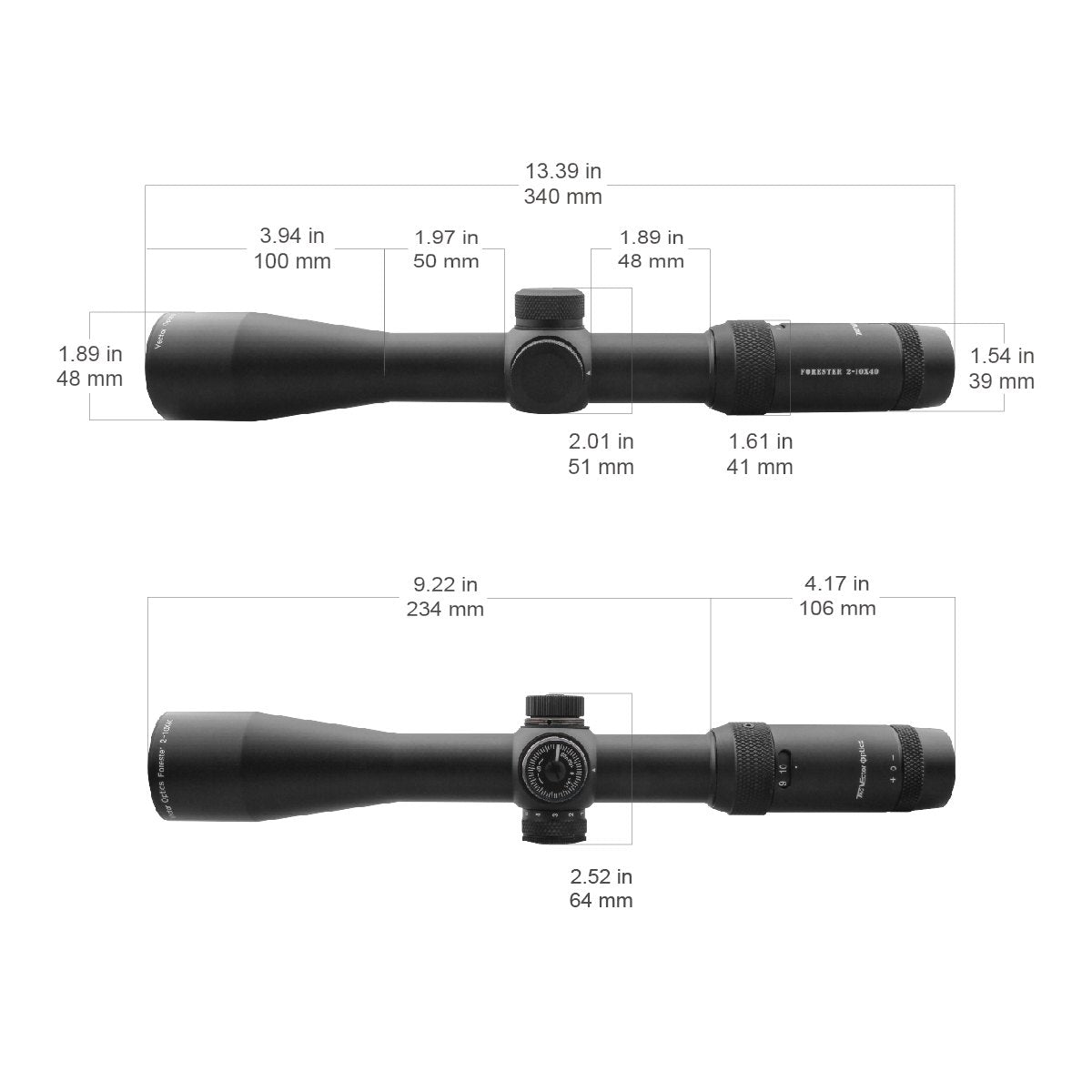 Vector Optics Forester 2-10x40SFP lunetă 