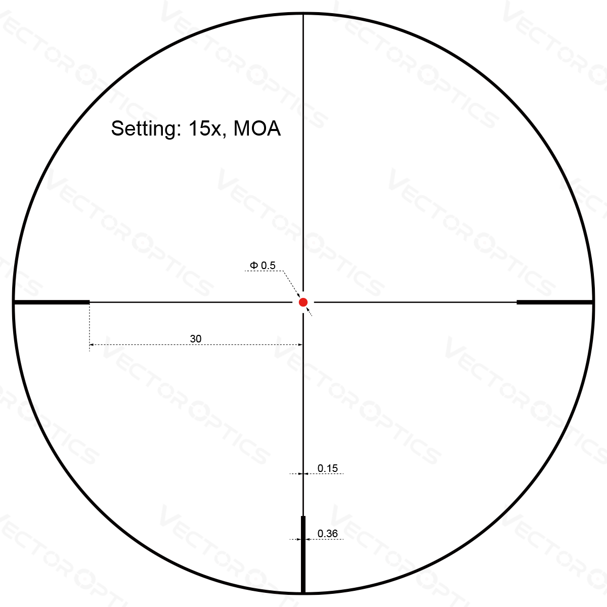 Vector Optics Forester 3-15x50SFP lunetă 