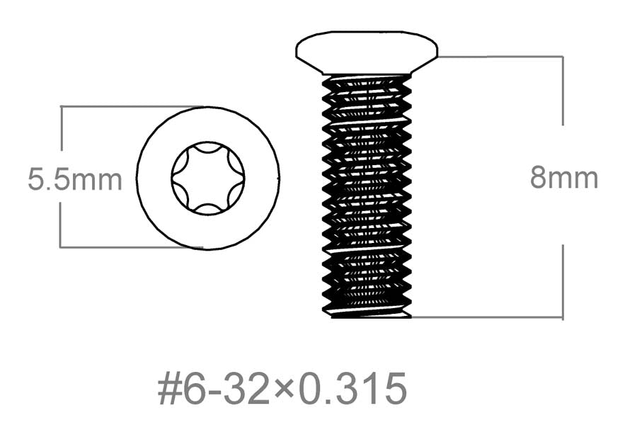Set de șuruburi 3 buc | 6-32x0.315" [T10] 