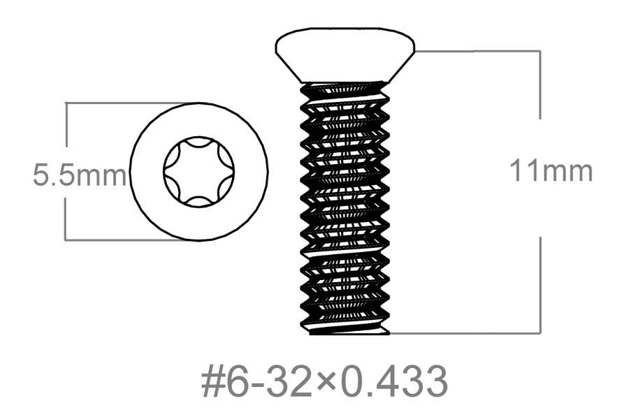 Set de șuruburi 3buc | 6-32x0.433" [T10] 