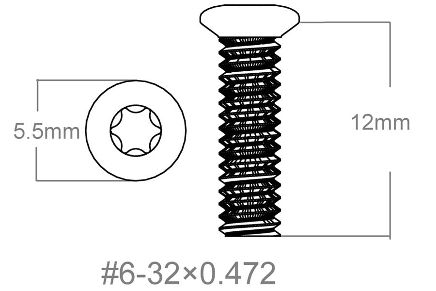 Set de șuruburi 3buc | 6-32x0.472" [T10] 