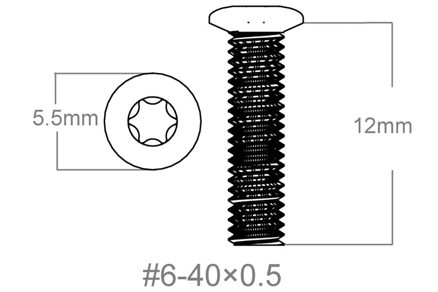 Set de șuruburi 3 buc | 6-40x0.5" [T10] 