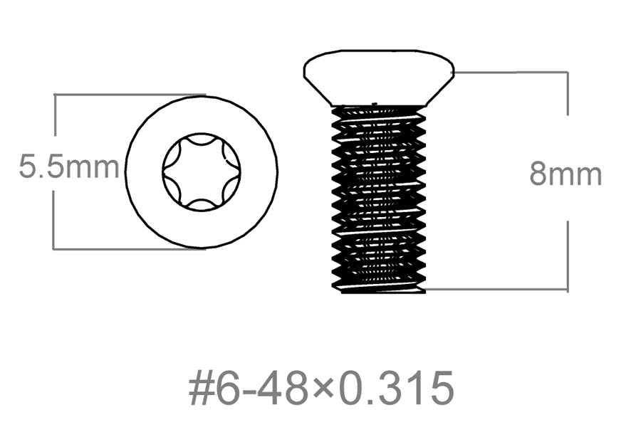 Set de șuruburi 3 buc | 6-48x0.315" [T10] 