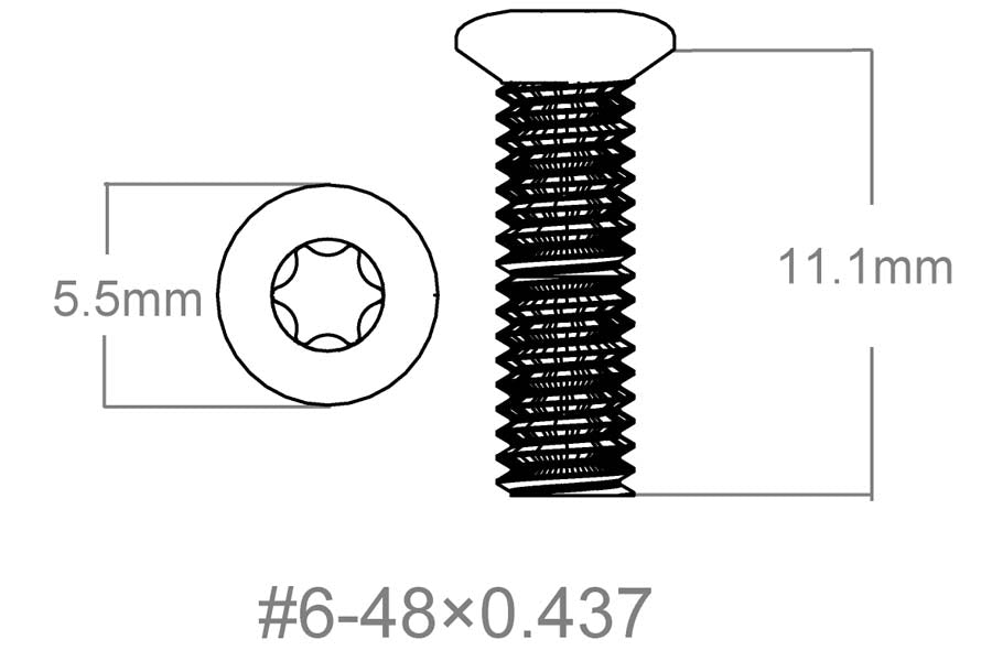 Set de șuruburi 3 buc | 6-48x0.437" [T10] 