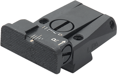 Tanfoglio Limited, EAA Witness, IWI Jericho, Springfield P9 cu vizor spate complet reglabil [vechi coadă de rândunică 9,5 mm] | canelat 