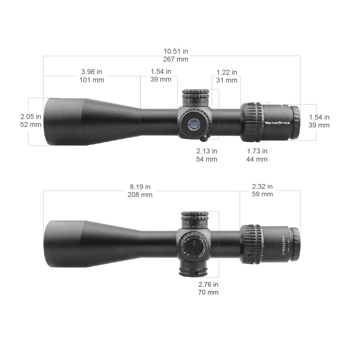 Vector Optics Veyron 4-16x44 FFP lunetă 