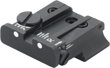 Walther P99, PPQ, PPQ M2 vizor spate reglabil | cu puncte albe 